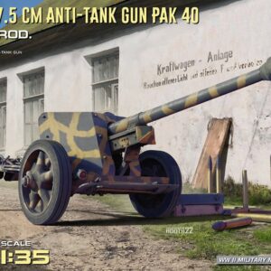 Modellino carri armati TANK model kit di montaggio Miniart  GERMAN 7,5 cm ANTI-TANK GUN PAK 40  KIT 1:35 modellismo statico collezione