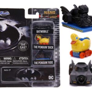 Modellino auto dei film BATMAN RETURNS NANO HOLLYWOOD RIDES 3 PACK mm 30 modellismo statico collezione