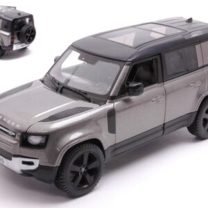 Modellino auto scala 1:24 Burago  LAND ROVER DEFENDER 110 2022 GUN METAL  diecast modellismo statico