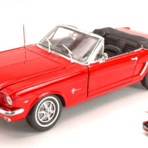 Modellino auto scala 1:18 Welly  FORD MUSTANG CABRIO 1964 RED diecast modellismo statico