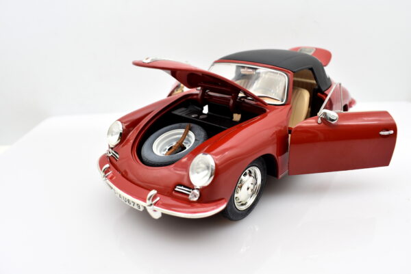 Modellino auto scala 1:24 Porsche 356 1.6 Super 90 Cabriolet modellismo statico da collezione - Image 6