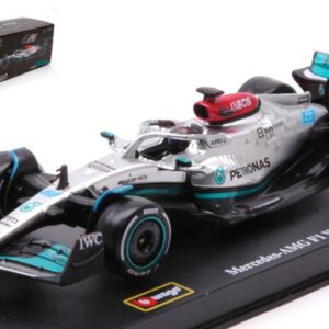 Modellino auto formula 1 F1 scala 1:43 Burago  MERCEDES F1 W13E N.63 2022 GEORGE RUSSELL SIGNATURE diecast modellismo statico