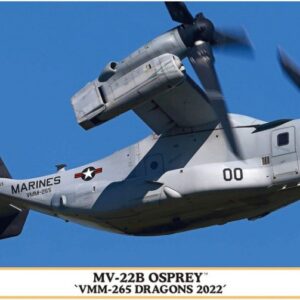 Modellino aerei da costruire model kit di montaggio Hasegawa MV-22B OSPREY VMM-265 DRAGONS 2022 KIT 1:72 modellismo statico collezione