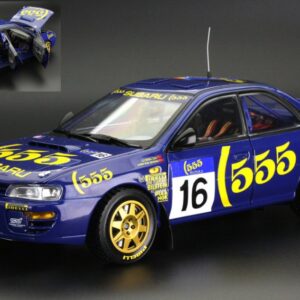 Modellino auto rally scala 1:18 SunStar  SUBARU IMPREZA 555 N.16 HONG KONG-BEJING RALLY 1995 LU NING JUN modellismo statico collezione