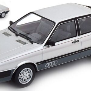 Modellino auto scala 1:18 ModelCarGroup  AUDI COUPE GT 1980 SILVER modellismo statico collezione