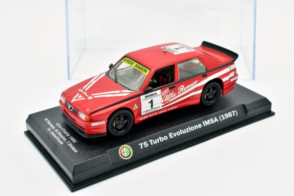 Modellino auto racing scala 1:43 Alfa Romeo 75 Turbo Evoluzione IMSA diecast modellismo statico