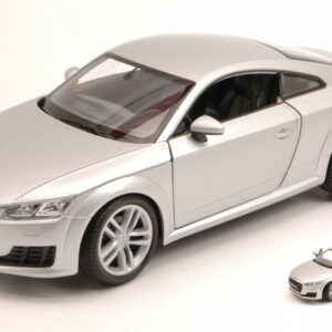 Modellino auto scala 1:24 Welly  AUDI TT COUPE  2014 SILVER  diecast modellismo statico