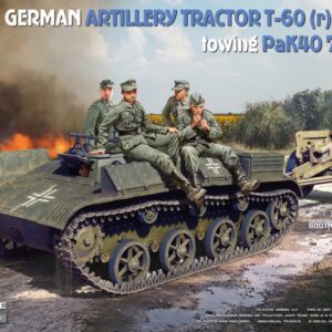Modellino kit di montaggio carri armati tank Miniart  GERMAN ARTILLERY TRACTOR T-60 (r) WPAK40 GUN & CREW KIT 1:35 modellismo statico collezione