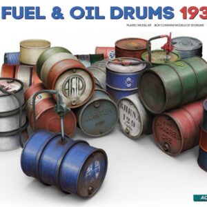 Modellino diorami modellismo Miniart FUEL & OIL DRUMS 1930-50s KIT 1:48 modellismo statico collezione