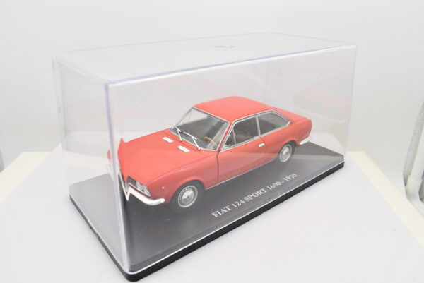 Modellino auto fiat 124 sport scala 1:24 diecast modellismo da collezione - Image 2