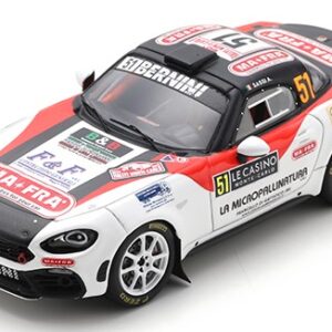 Modellino auto rally scala 1:43 Spark Model ABARTH 124 N.51 MONTE CARLO 2022 A.SASSI-G.ROMEI modellismo statico collezione