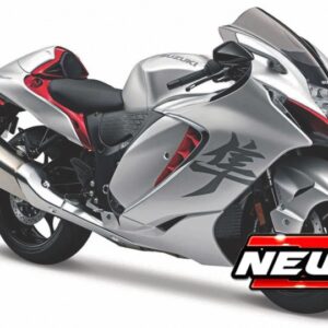 Modellino moto scala 1:12 SUZUKI HAYABUSA 2022 SILVER motor bike diecast