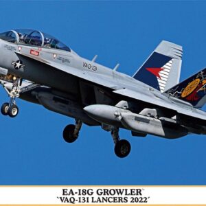 Modellino aerei da costruire combattimento model kit di montaggio Hasegawa EA-18G GROWLER VAQ-131 LANCERS 2022 KIT 1:72