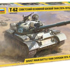 Modellino carri armati TANK model kit di montaggio Zvezda  T-62 SOVIET BATTLE TANK 1974-1975 KIT 1:35