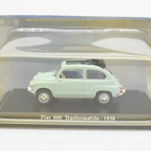 Modellino auto scala 1:43 FIAT 600 TRASFORMABILE diecast collezione da edicola