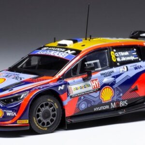 Modellino auto scala 1:43 Ixo Model  HYUNDAI i20 N.8 RALLY SARDEGNA 2022 TANAKJARVEOJA rallye modellismo statico
