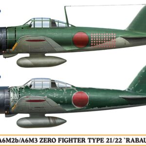 Modellino aerei da costruire combattimento model kit di montaggio Hasegawa MITSUBISHI A6M2bA6m3 ZERO FIGHTER, 2 KIT 1:72