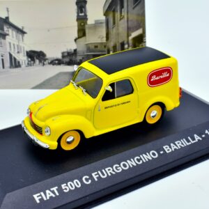 modellino auto furgone FIAT 500 C FURGONCINO BARILLA veicoli pubblicitari d'epoca scala 1:43 collezione