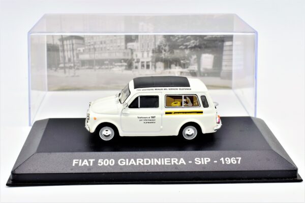 modellino auto furgone FIAT 500 GIARDINIERA SIP veicoli pubblicitari d'epoca scala 1:43 collezione - Image 2
