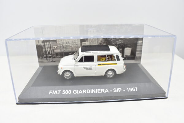 modellino auto furgone FIAT 500 GIARDINIERA SIP veicoli pubblicitari d'epoca scala 1:43 collezione - Image 5
