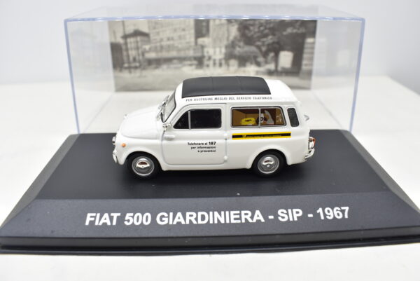 modellino auto furgone FIAT 500 GIARDINIERA SIP veicoli pubblicitari d'epoca scala 1:43 collezione - Image 6