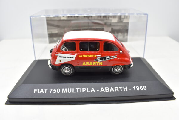 modellino auto furgone FIAT 750 MULTIPLA ABARTH veicoli pubblicitari d'epoca scala 1:43 collezione - Image 3