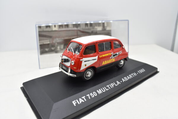 modellino auto furgone FIAT 750 MULTIPLA ABARTH veicoli pubblicitari d'epoca scala 1:43 collezione - Image 4