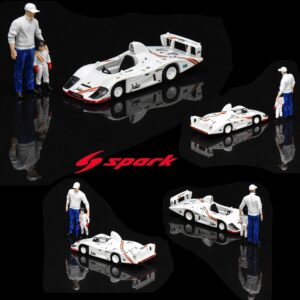 Modellino auto scala 1:43 Spark Model  PORSCHE LITTLE BIG MANS SET WITH FIGURINE racing modellismo statico