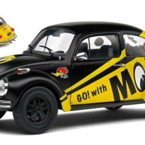 Modellino auto scala 1:18 Solido  VW BEETLE 1303 MOONEYES 1974 BLACKYELLOW modellismo statico collezione