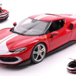 Modellino auto scala 1:18 Burago FERRARI 296 GTB RED diecast modellismo statico