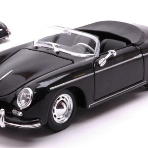 Modellino auto scala 1:24 Welly  PORSCHE 356A SPEEDSTER BLACK diecast modellismo statico