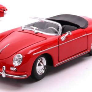 Modellino auto scala 1:24 Welly  PORSCHE 356A SPEEDSTER RED  diecast modellismo statico