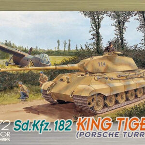 Modellino carri armati TANK model kit di montaggio Dragon SD.KFZ.182 KINGTIGER PORSCHE TURRET KIT 1:72