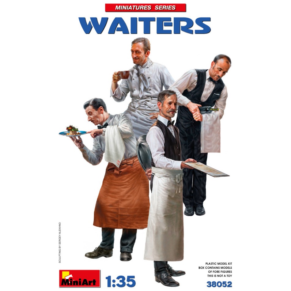 Modellino soldati model kit modellismo diorami Miniart  CAMERIERI (WAITERS) KIT 1:35