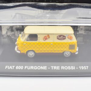 modellini furgone FIAT 600 TRE ROSSI veicoli pubblicitari d'epoca scala 1:43 collezione