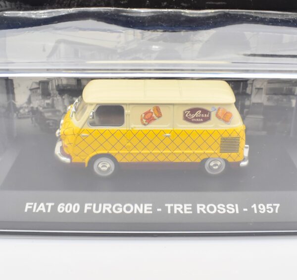 modellini furgone FIAT 600 TRE ROSSI veicoli pubblicitari d'epoca scala 1:43 collezione