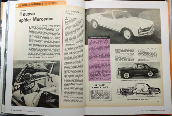 fascicolo Quattroruote Collection MERCEDES BENZ 230 SL modellino auto 1:24 libro book - Image 8