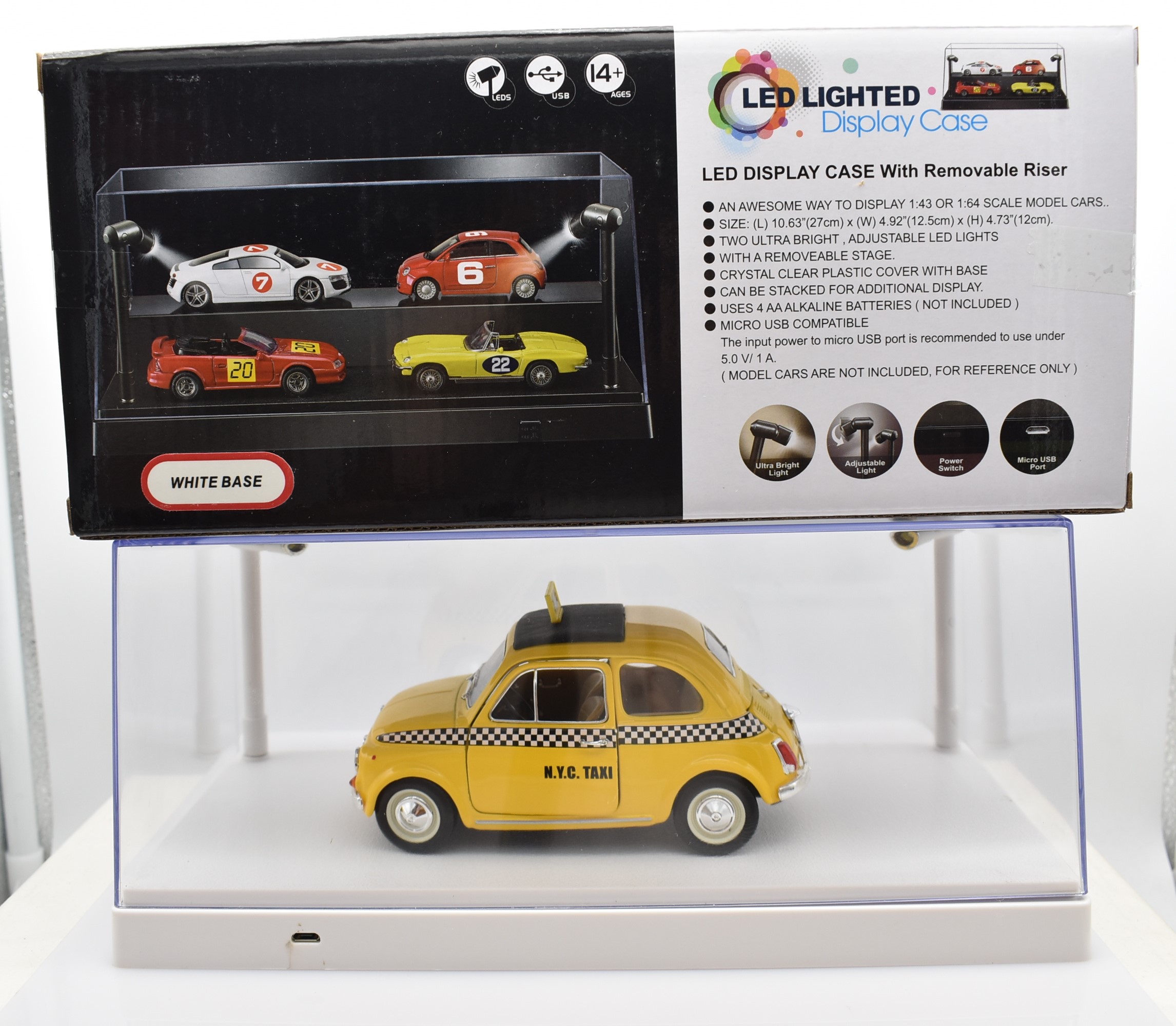 Box Portatutto Auto Vetrina Display Box Per Modellini Auto Scala 1:43 - Teca In Plastica Trasparente, Protezione E Esposizione Teca Modellismo Diecast - Foto 9