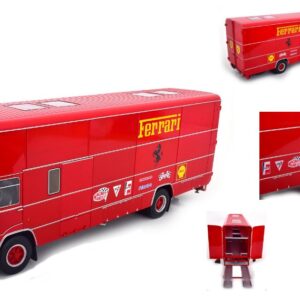 Modellino auto formula 1 F1 scala 1:18 CMR Classic Model Replicars  FIAT OM 150 ROLFO FERRARI RACE TRANSPORTER 1967 RED