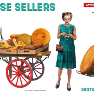 Modellino diorami kit di montaggio Miniart CHEESE SELLERS scala 1:35