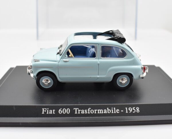 Modellino auto scala 1:43 FIAT 600 TRASFORMABILE diecast collezione da edicola - Image 5