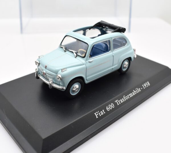 Modellino auto scala 1:43 FIAT 600 TRASFORMABILE diecast collezione da edicola - Image 4