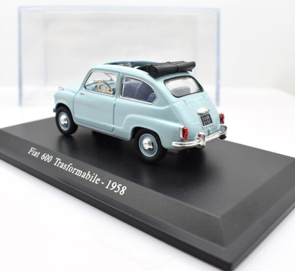 Modellino auto scala 1:43 FIAT 600 TRASFORMABILE diecast collezione da edicola - Image 3