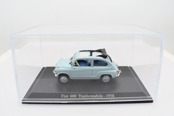Modellino auto scala 1:43 FIAT 600 TRASFORMABILE diecast collezione da edicola - Image 2