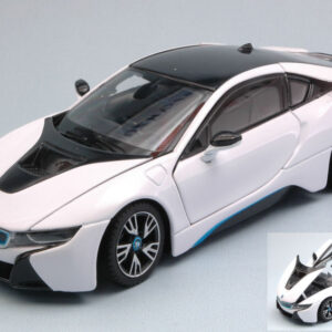 Modellino auto scala 1:24 BMW i8 2015 WHITE diecast modellismo statico