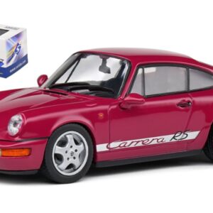 Modellino auto scala 1:43 Solido PORSCHE 964 RS 1992 RED diecast modellismo statico