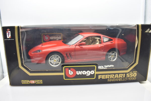 Modellino auto FERRARI 550 MARANELLO scala 1:18 Burago diecast modellismo da collezione - Image 2