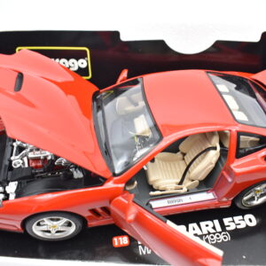 Modellino auto FERRARI 550 MARANELLO scala 1:18 Burago diecast modellismo da collezione
