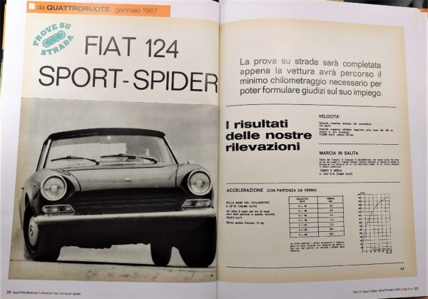 fascicolo Quattroruote Collection FIAT 124 SPORT SPIDER modellino auto 1:24 libro book - Image 8