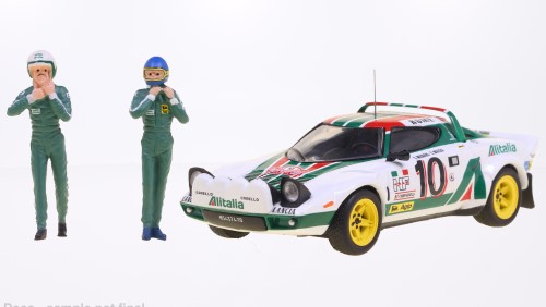 Modellino auto rally scala 1:43 Ixo Model  LANCIA STRATOS HF N.10 WINN.RALLY MONTE C.1976 WFIG.MUNARIMAIGA modellismo statico collezione